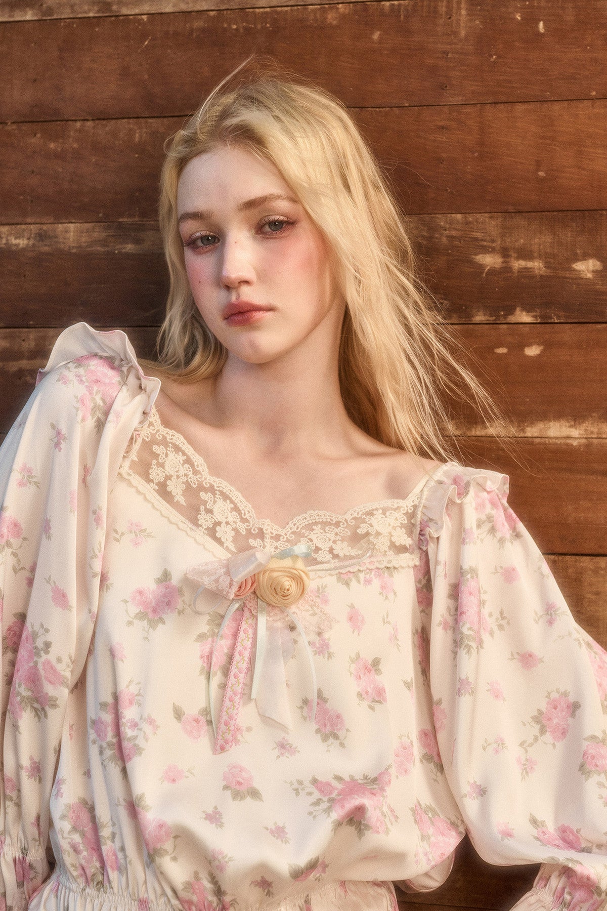 Floral Two-Piece Blouse and Shorts Set-Up