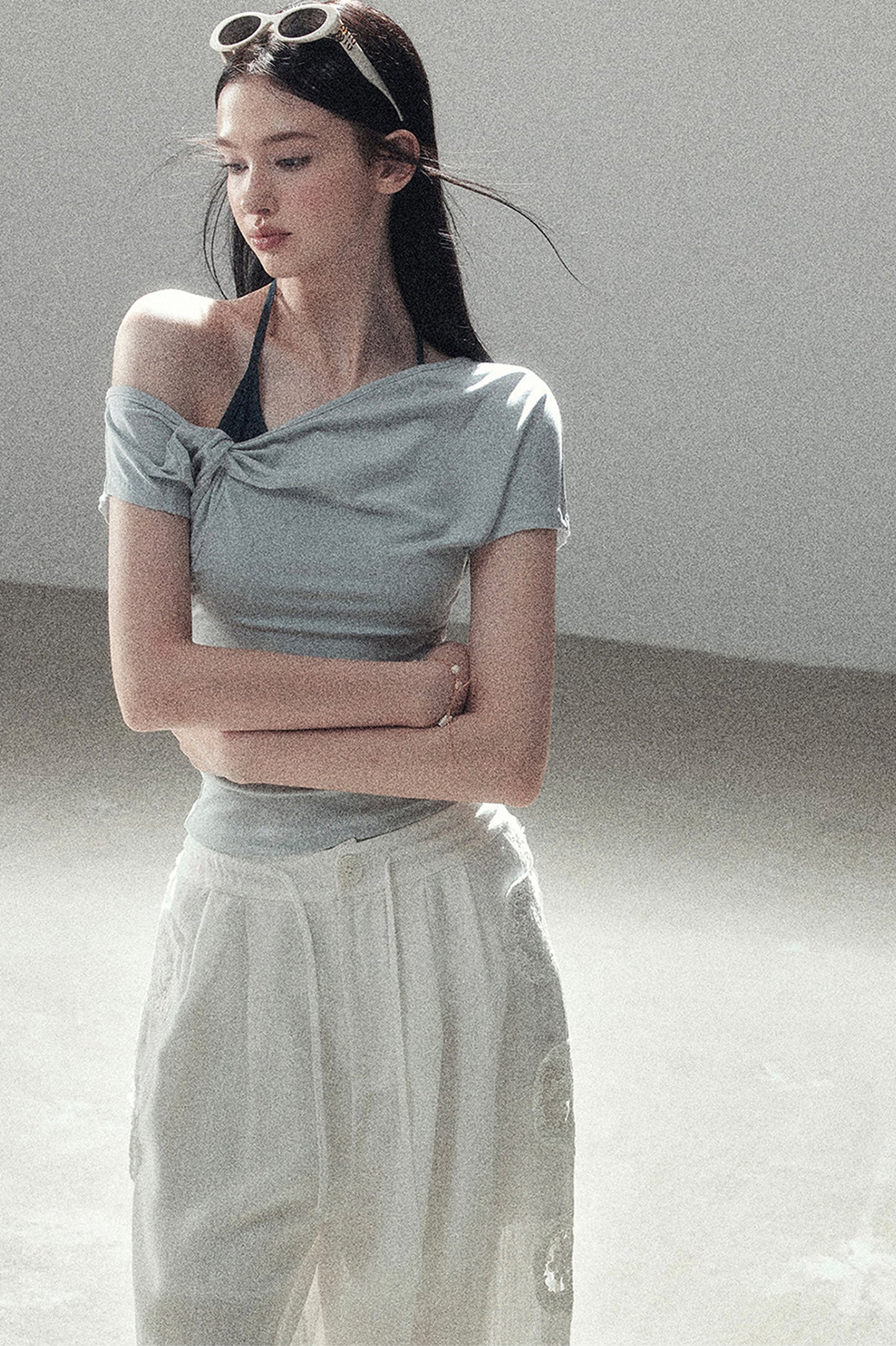 Asymmetrical Off-Shoulder Top