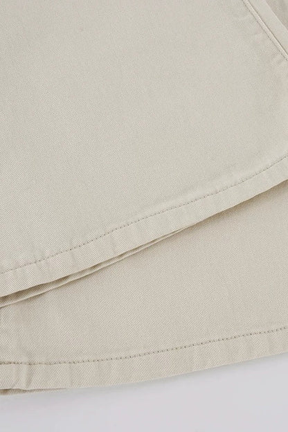 Low-Waist Flared Long Pants