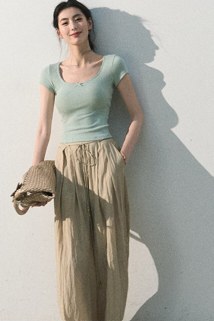 Ice Mint Jacquard Lace Top