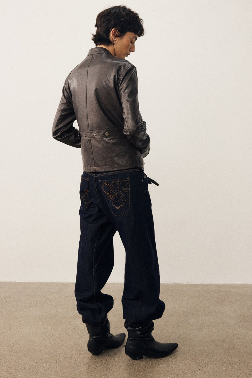 Blackcurrant Slim Leather Jacket