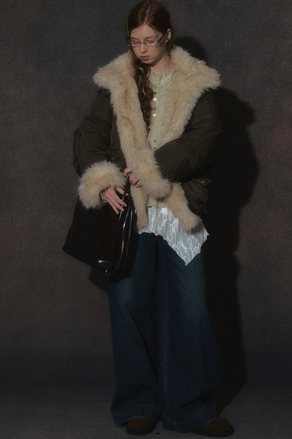Short Fur Collar Down Jacket