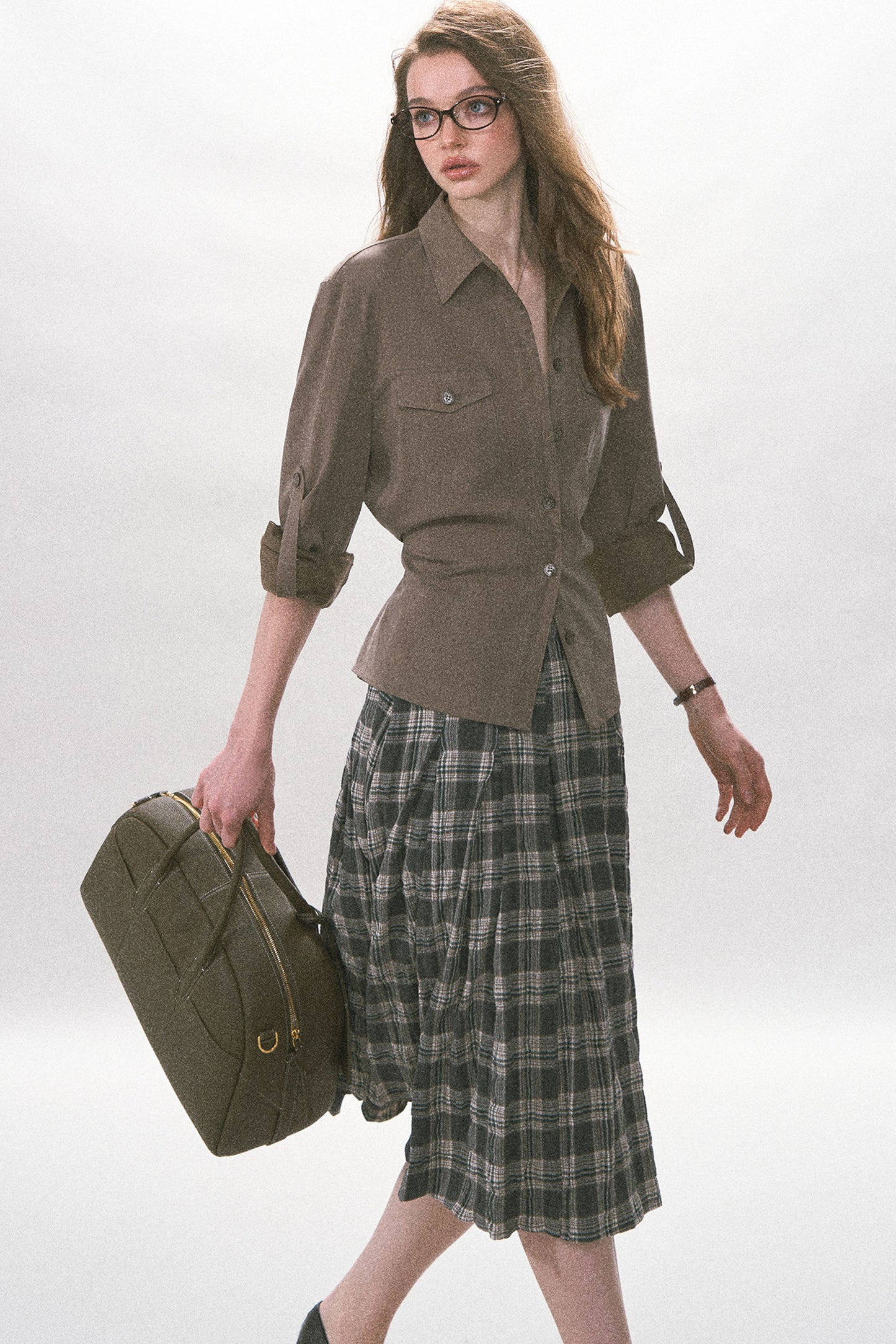 Adjustable Waist Vintage Work Shirt