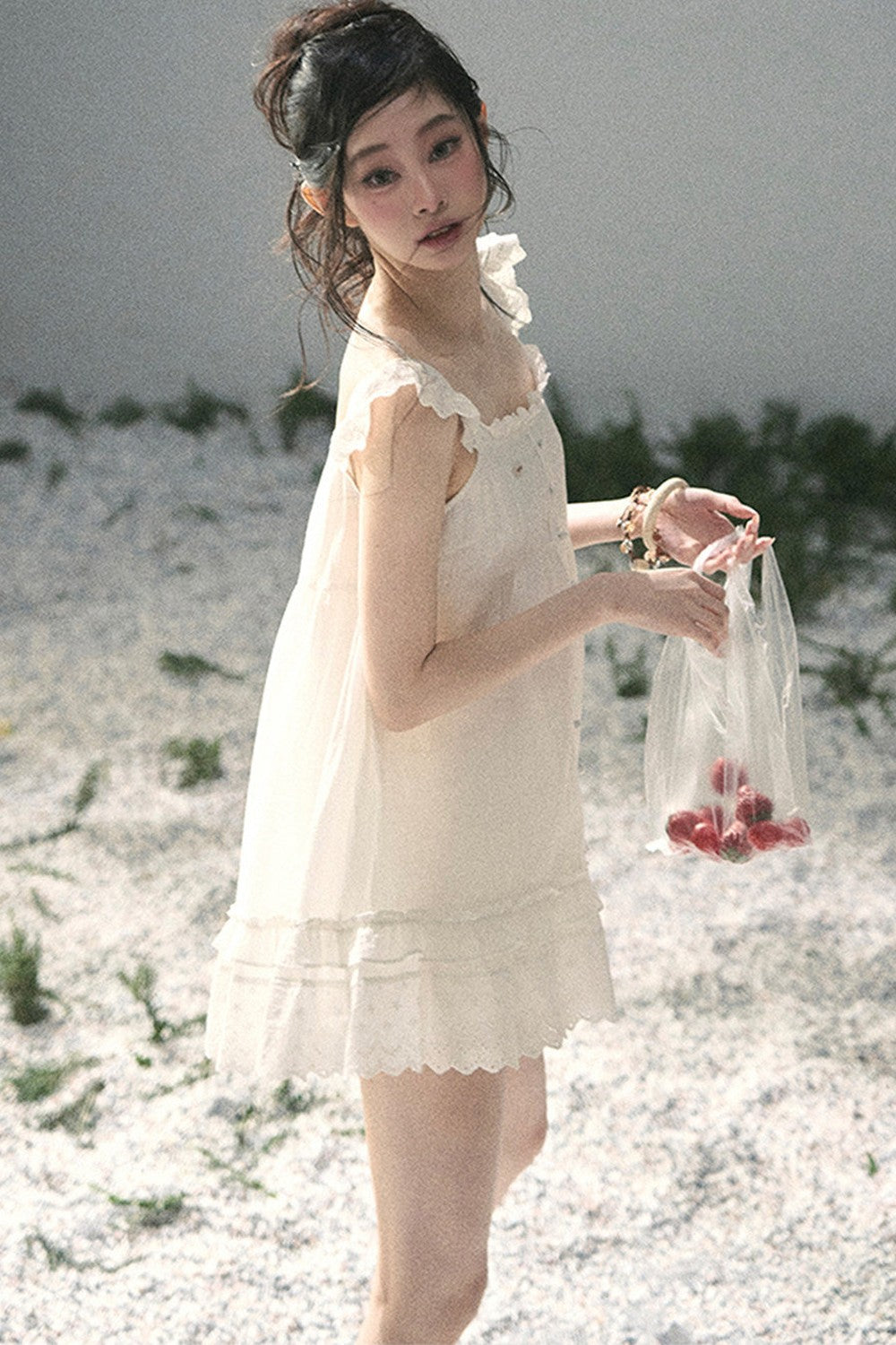 Lace Ruffled Babydoll Dress