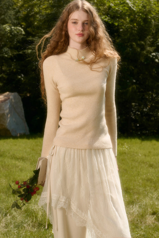 Maglione a maglia con fiocco