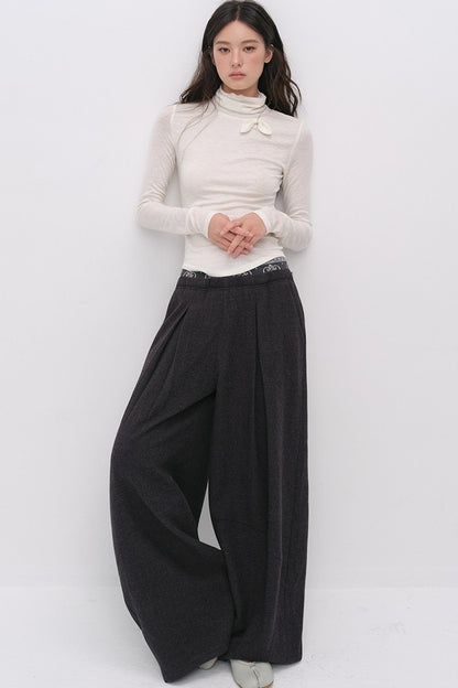 X-Line 3D Bow Tencel Wool T-Shirt