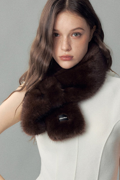 Multi-Color Eco-Friendly Fur Cross-Style Scarf