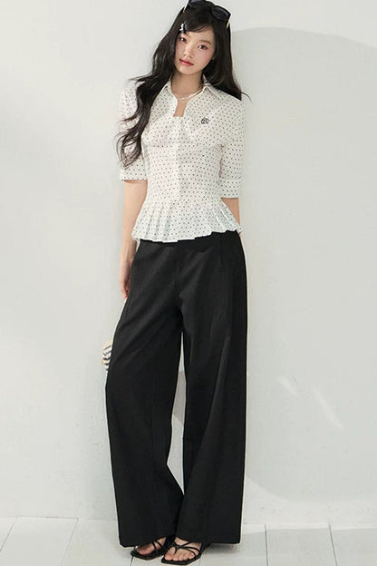 Blusa a pois con volant