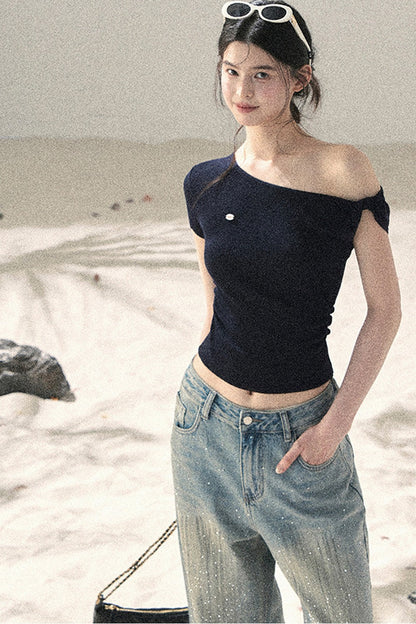 Asymmetrical Knot Crop Top
