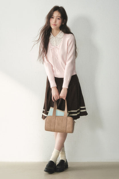 Floral Layered-Look Sweater
