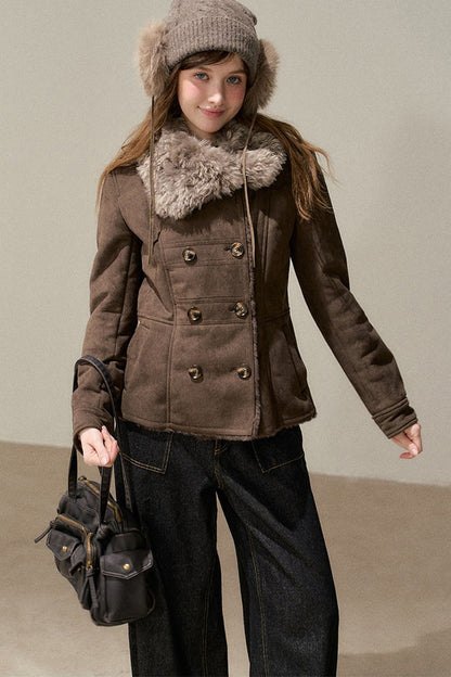 Lapel Fur Collar Jacket