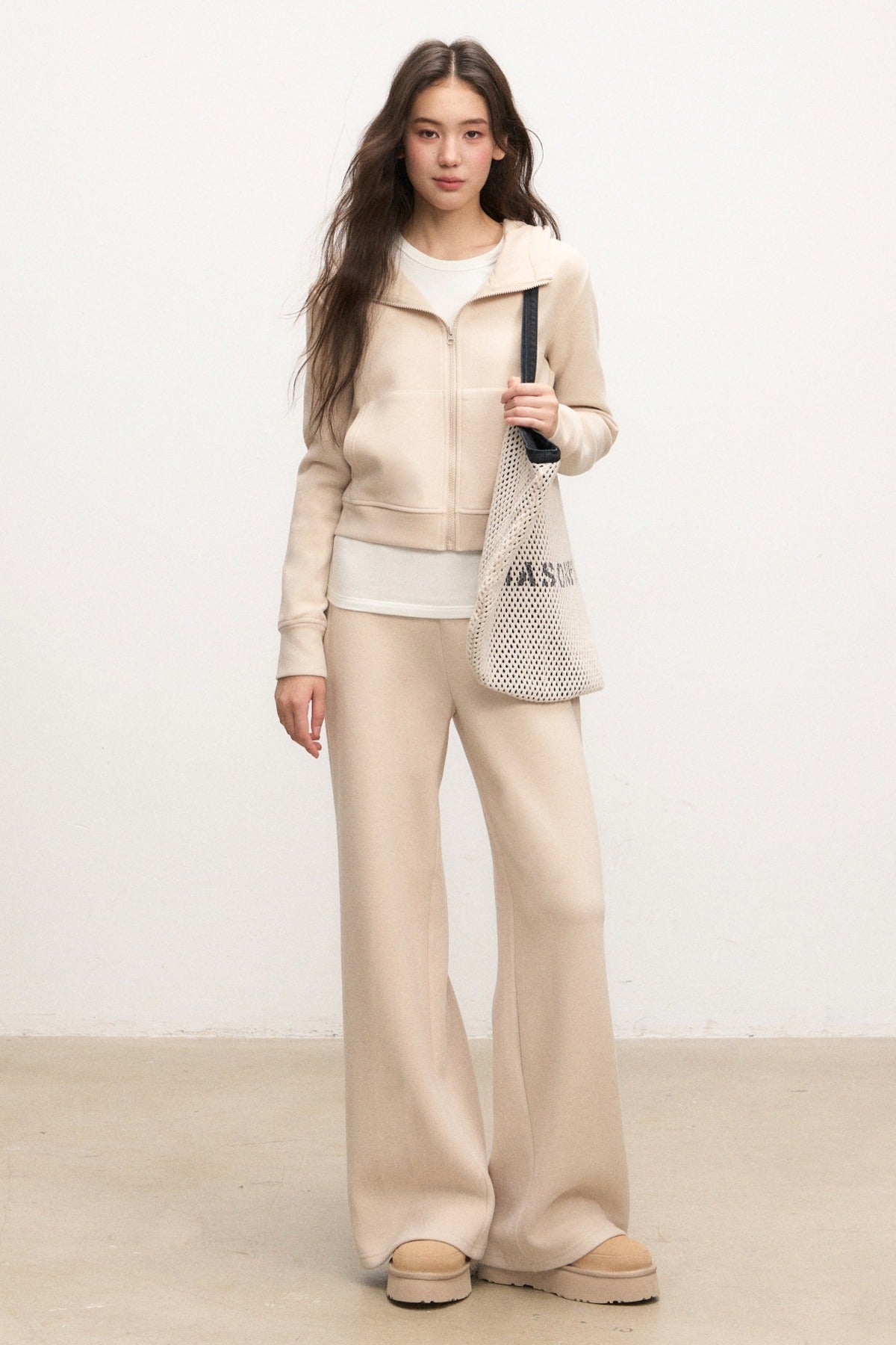 Zip Sweatshirt Jacket and Pants Set-Up