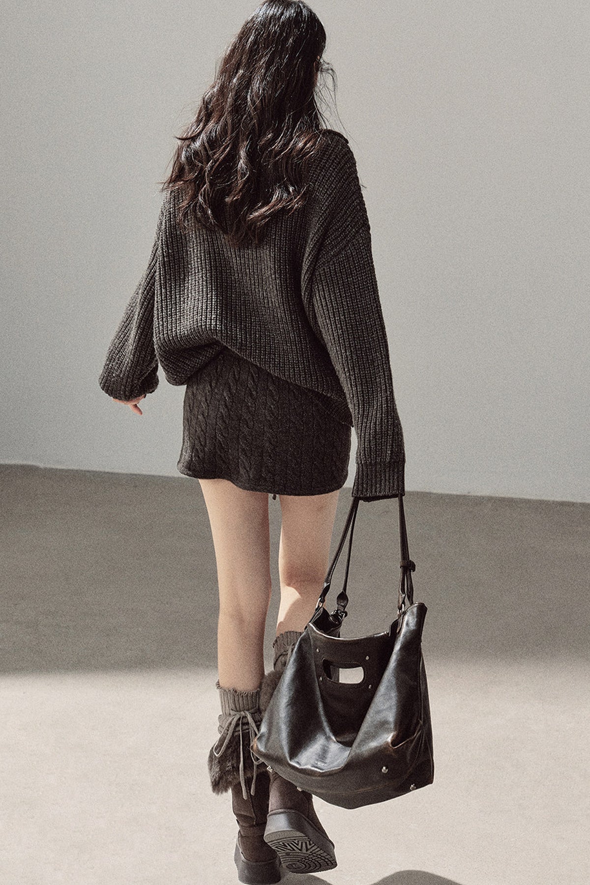 Silent Valley Wool Cable Knit Sweater and Pants Set-Up