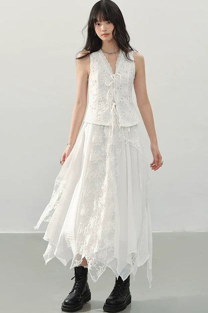 Whispering Moonlight Lace Skirt