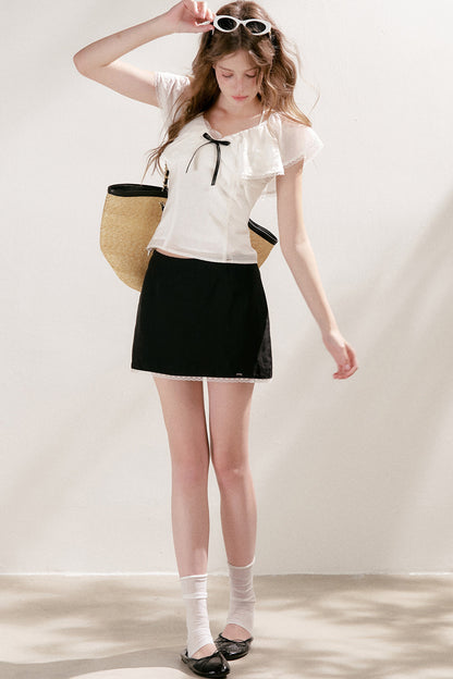 Lyocell Lace A-Line Skirt