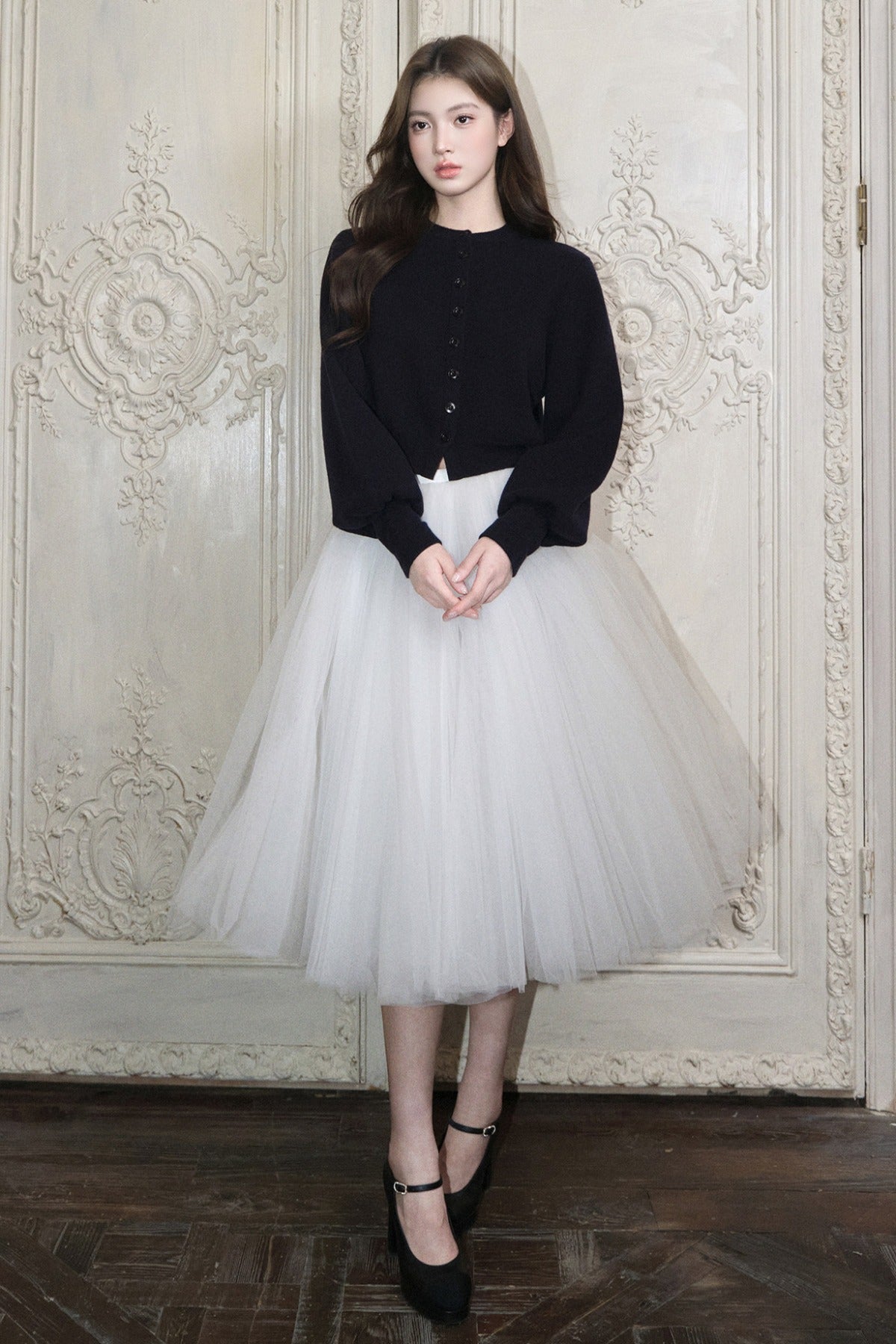 White Mesh Tutu Skirt
