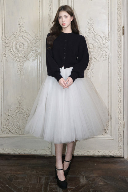 White Mesh Tutu Skirt