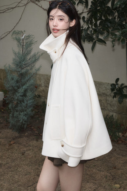 Two-Way Double-Breasted Wool Jacket