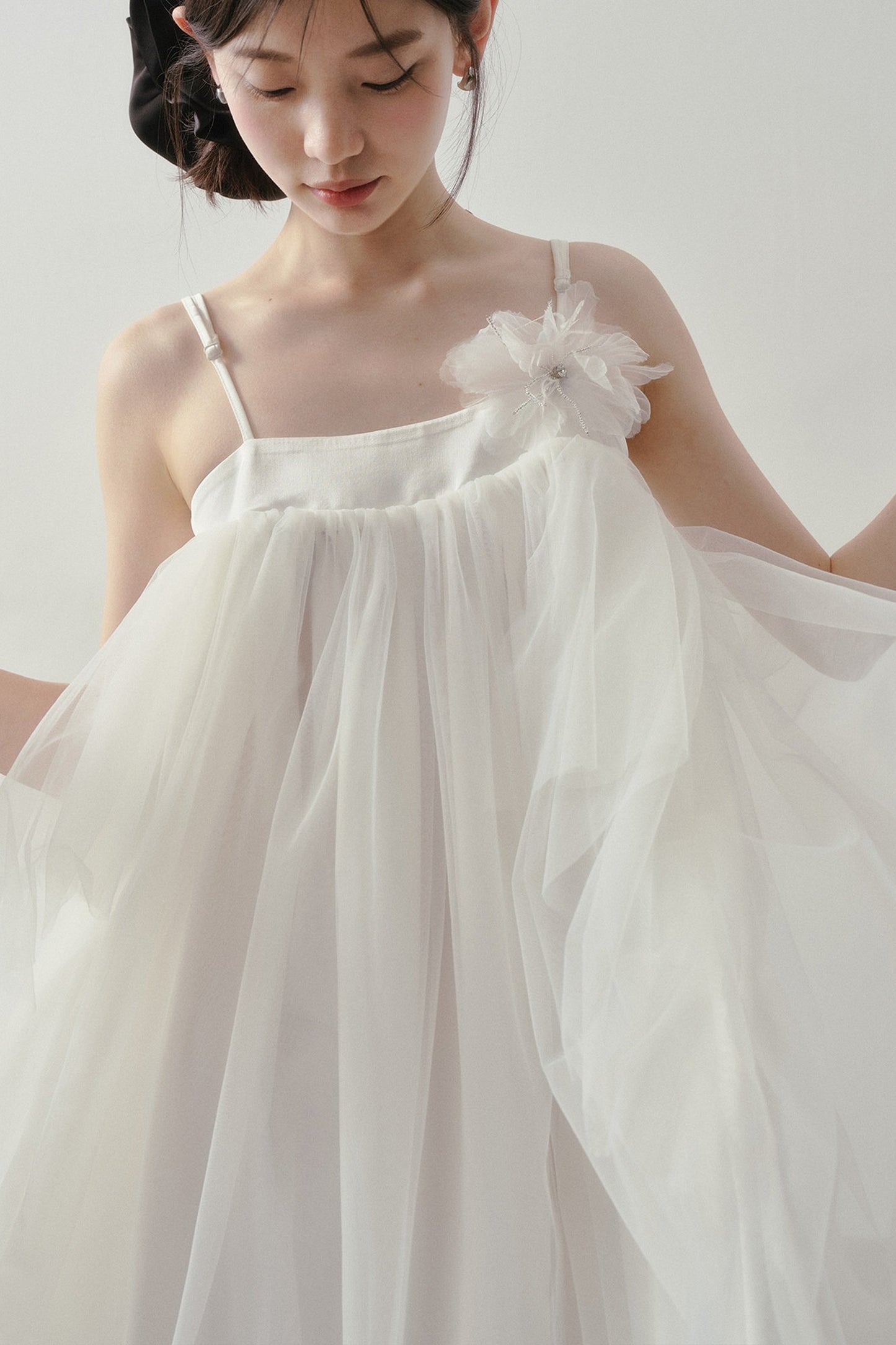 Layered Tulle A-Line Puff Dress