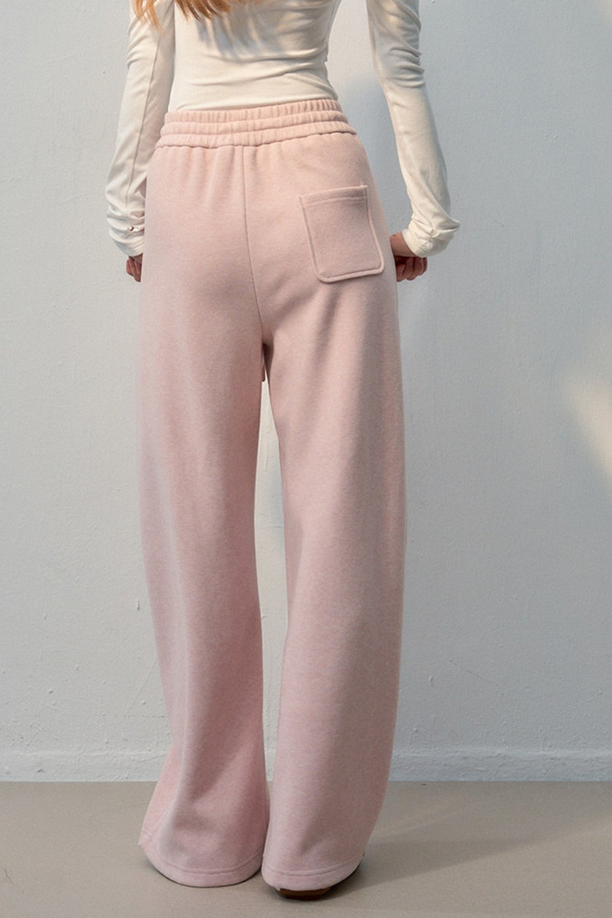 High-Waisted Elastic Wide-Leg Pants