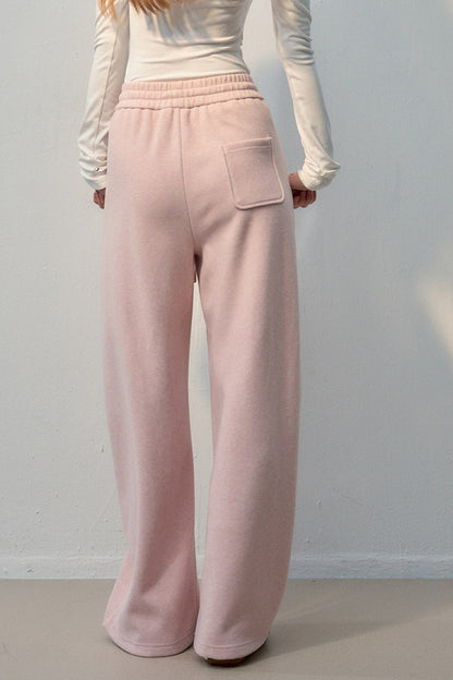 High-Waisted Elastic Wide-Leg Pants