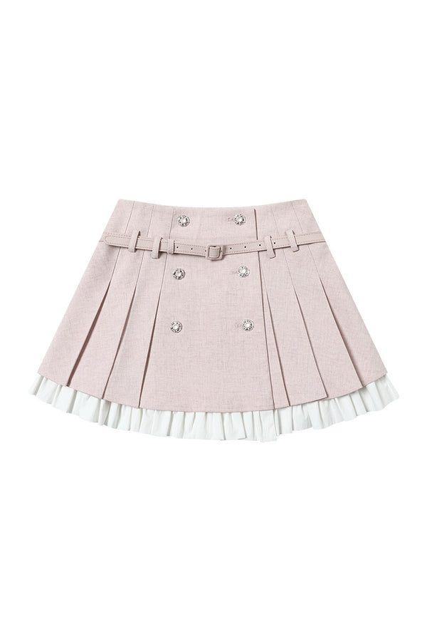 Bowknot Jacket and A-Line Pleated Skirt