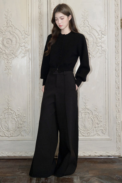 Pure Wool Round Neck Cardigan