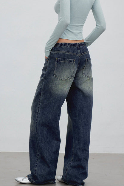 Pantaloni in denim sfumato retrò
