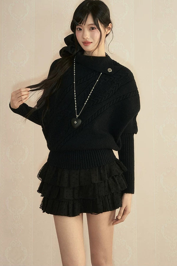 Retro Twist Knit Sweater