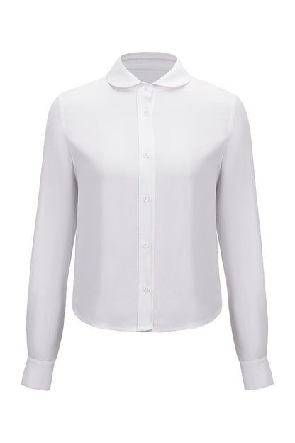 White Doll Collar Shirt