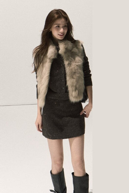 Fluffy Fox Fur Vest