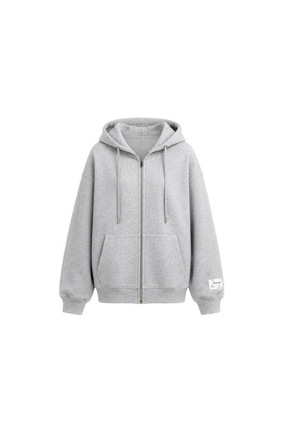 Gray Hooded Jacket and Culottes Set-Up