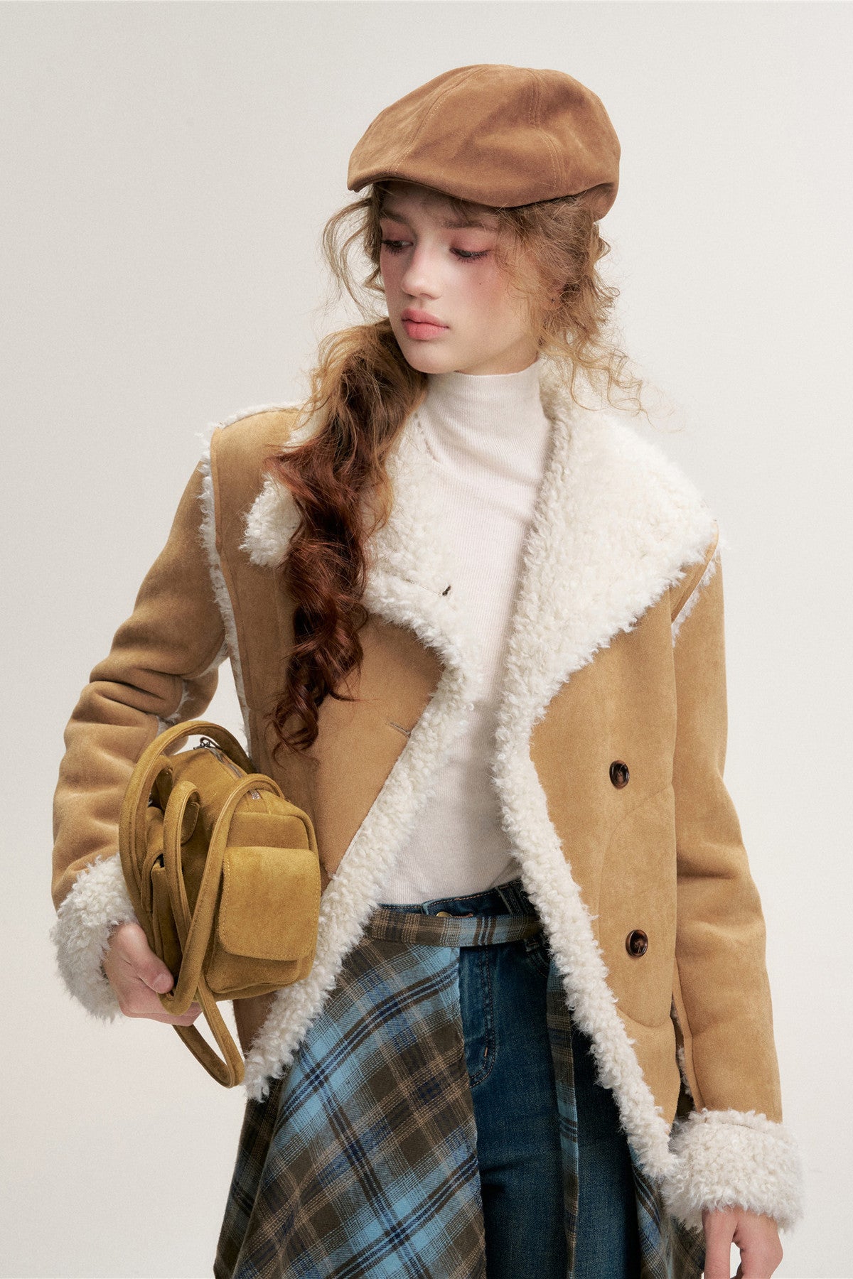 Vintage Brown Faux Fur Coat