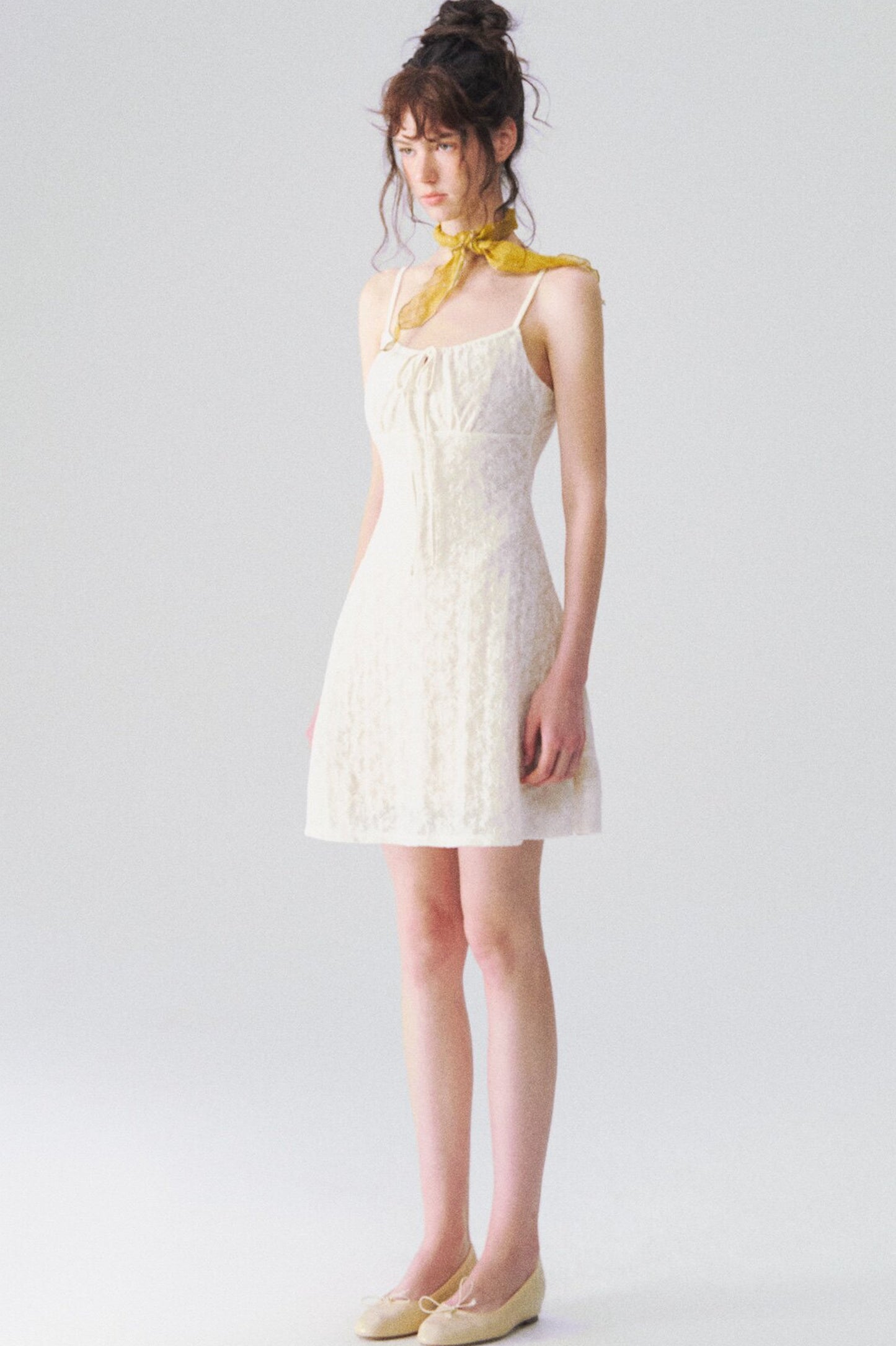 Jacquard Textured Suspender Dress