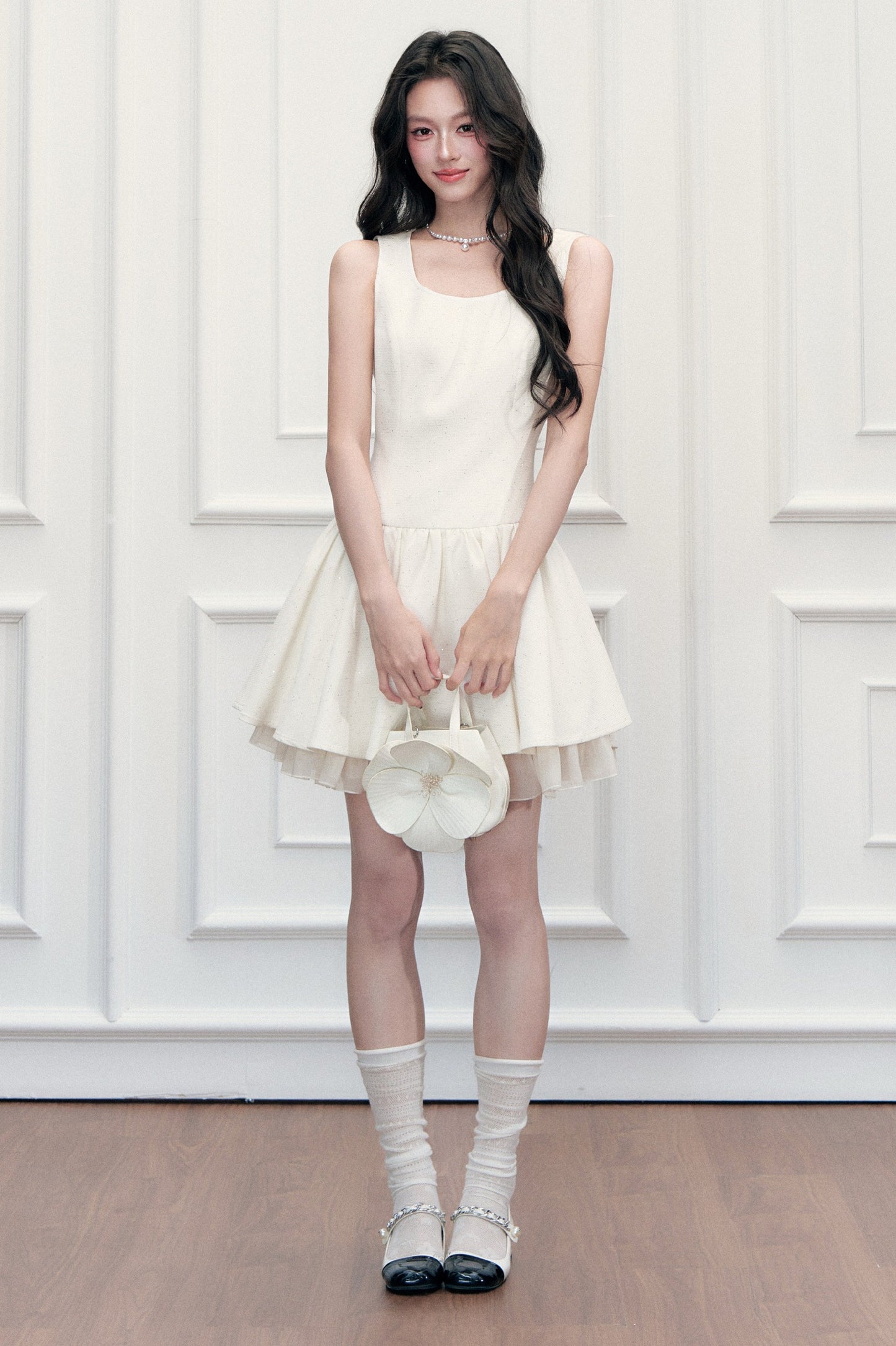 Ensemble cape et robe de princesse scintillante