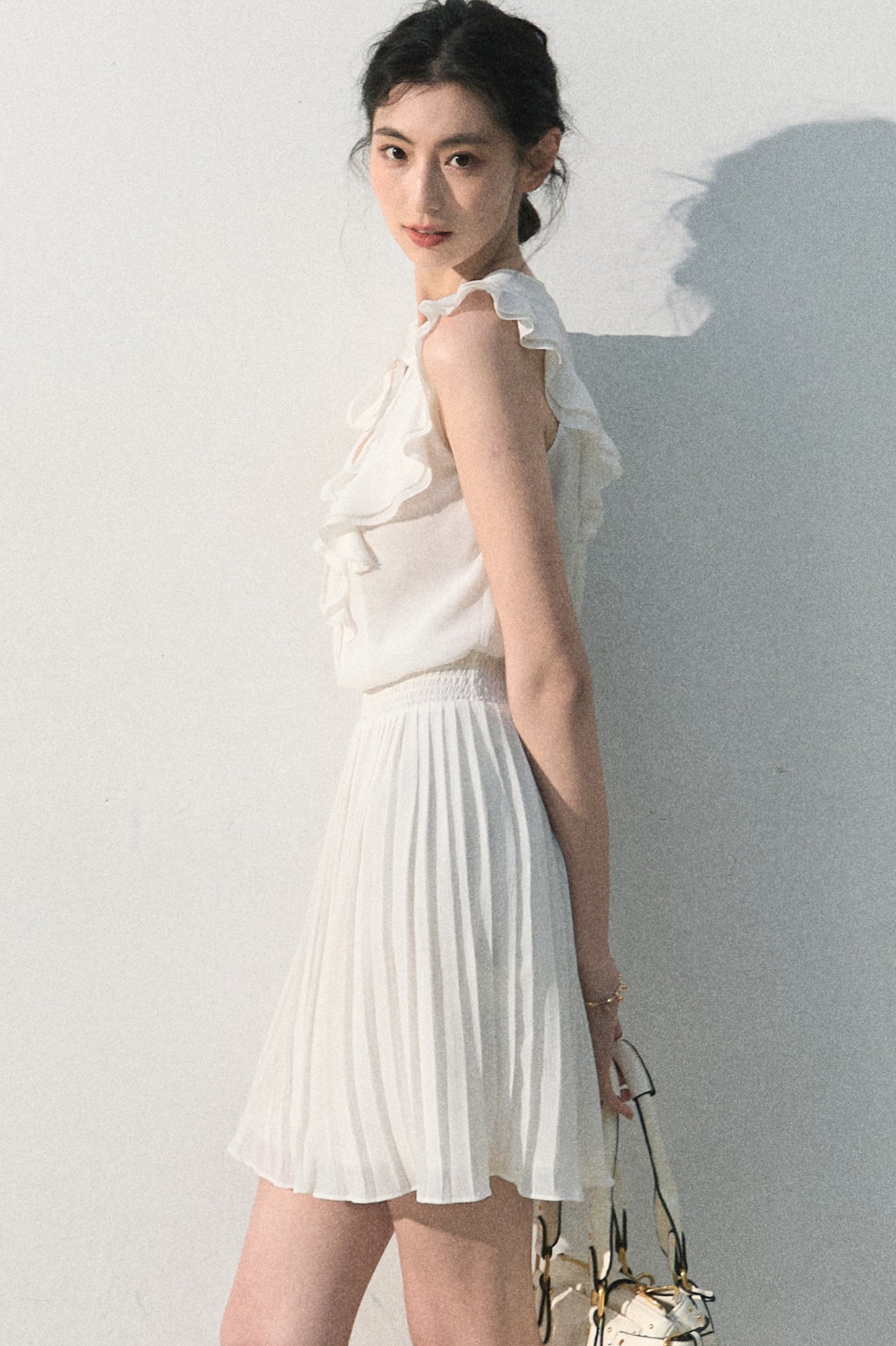 Pure White Chiffon Dress