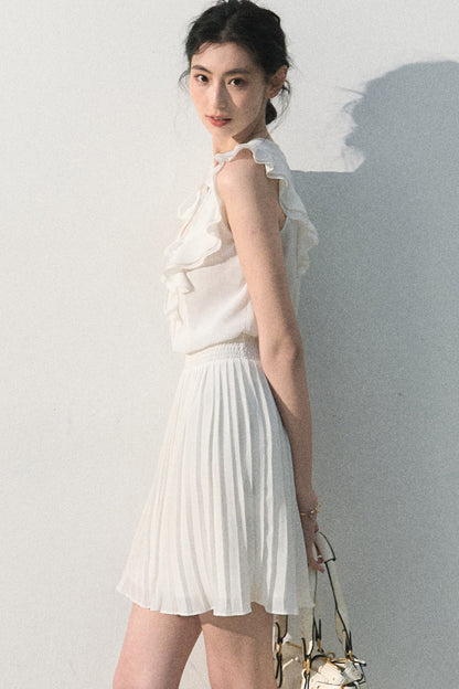 Pure White Chiffon Dress