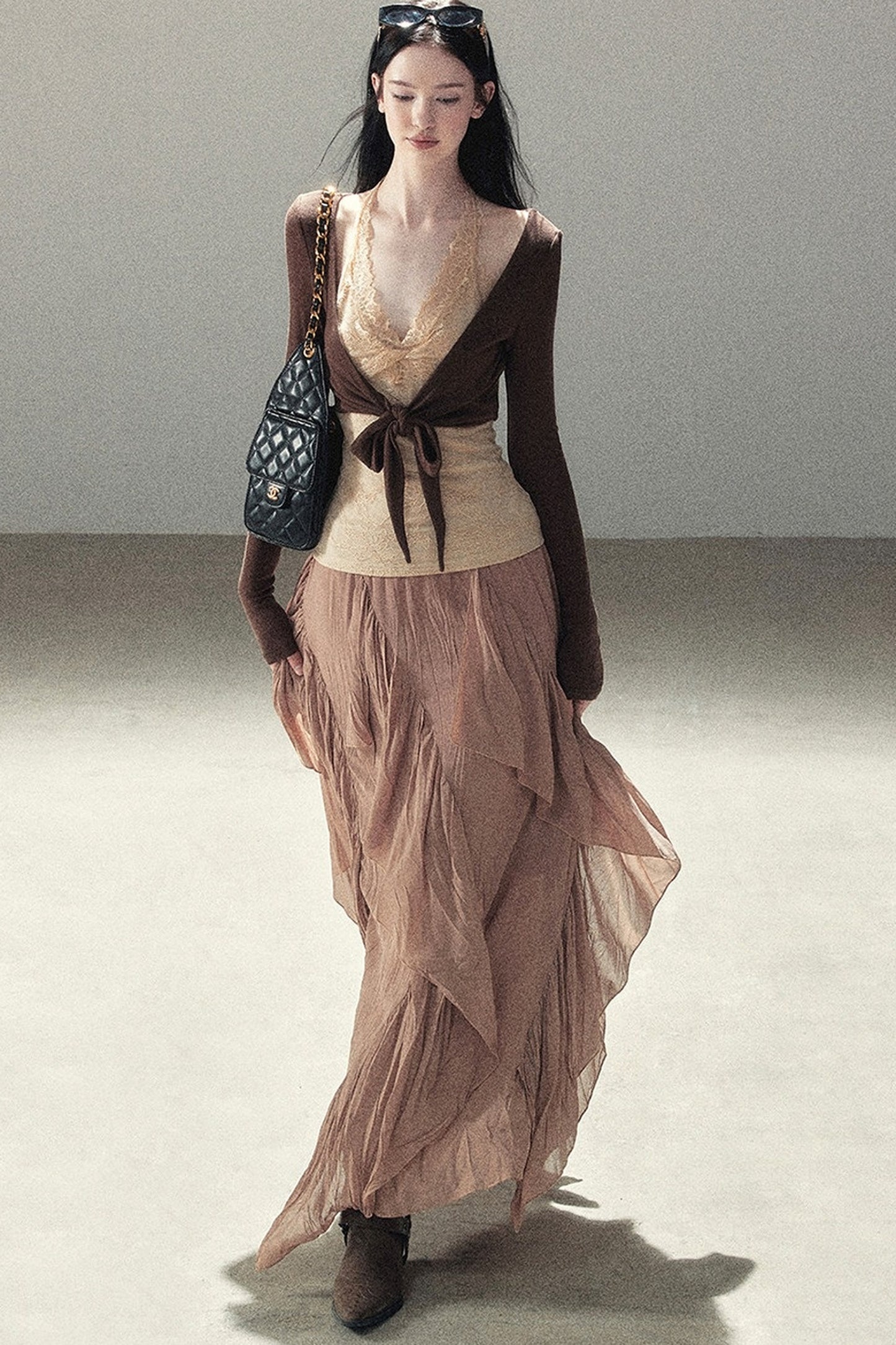 Layered-Look Lace T-Shirt