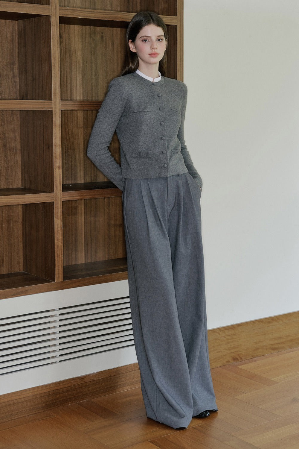 Pantaloni drappeggiati a vita alta