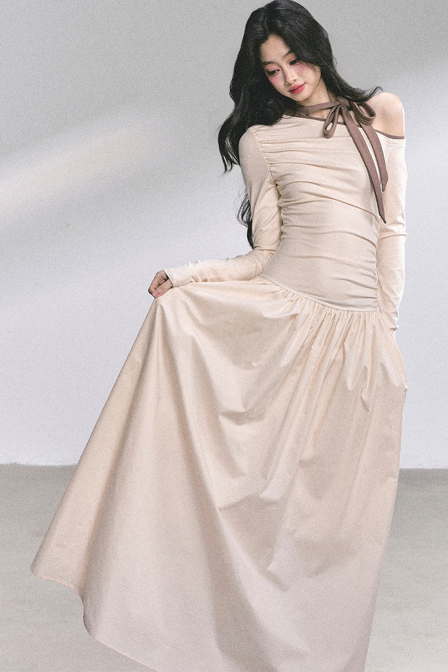 Retro Off-Shoulder Autumn Dress