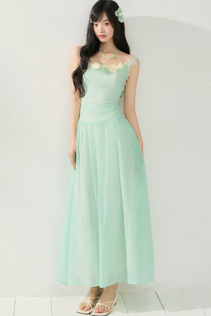 Backless Mesh Summer Dress