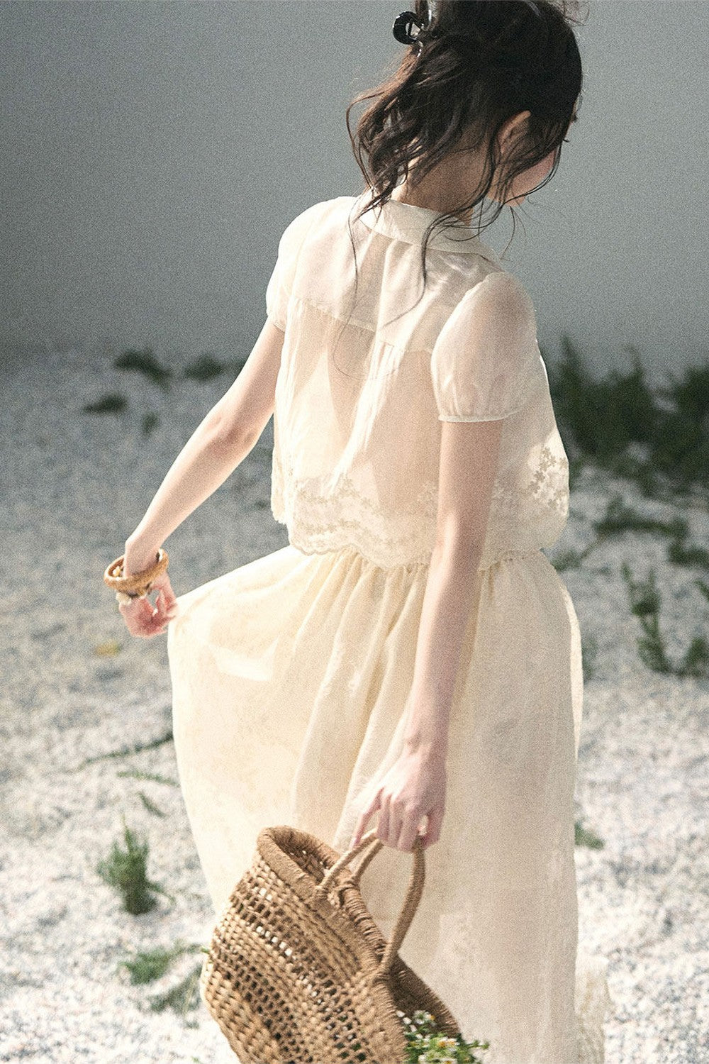 French Floral Lace Two-Piece Set