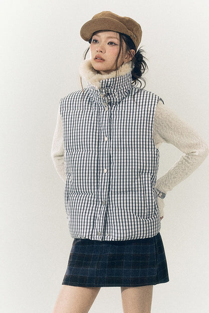 Stand Collar Padded Vest