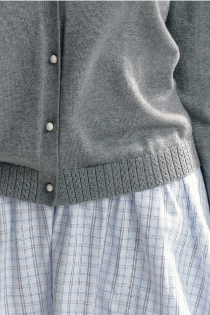 Ruffle Collar Knit Cardigan
