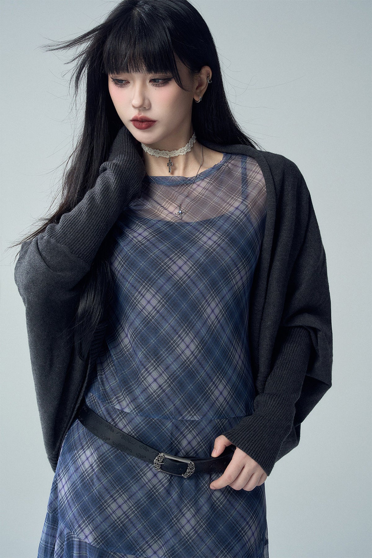 Shawl-Style Batwing Knitted Cardigan
