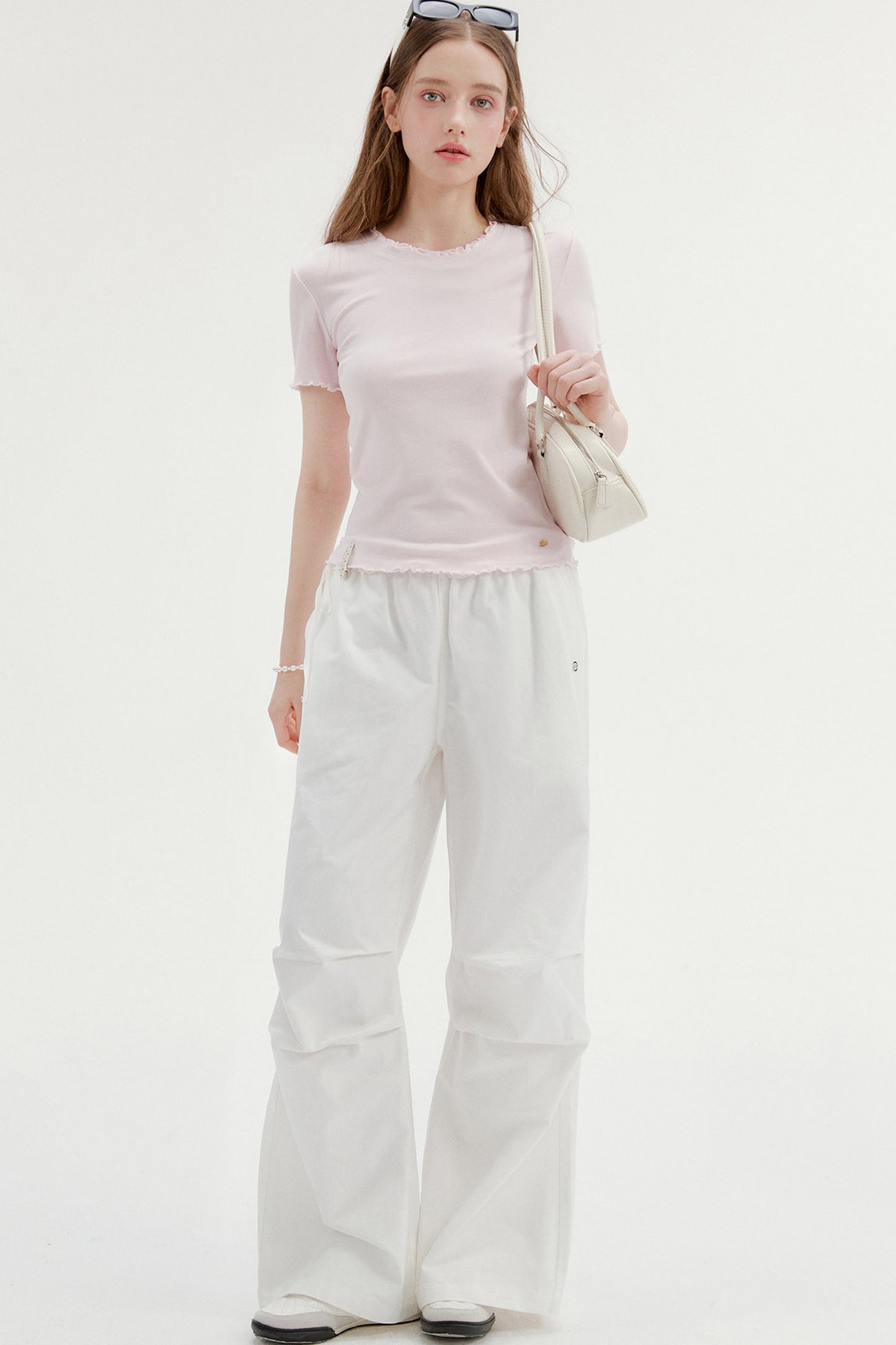 Pleated Drape Cargo Pants