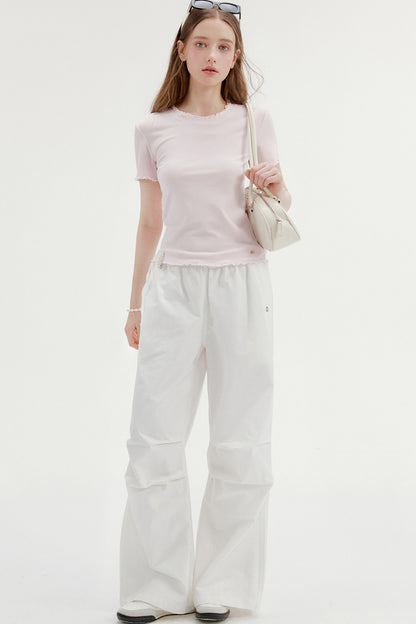 Pleated Drape Cargo Pants
