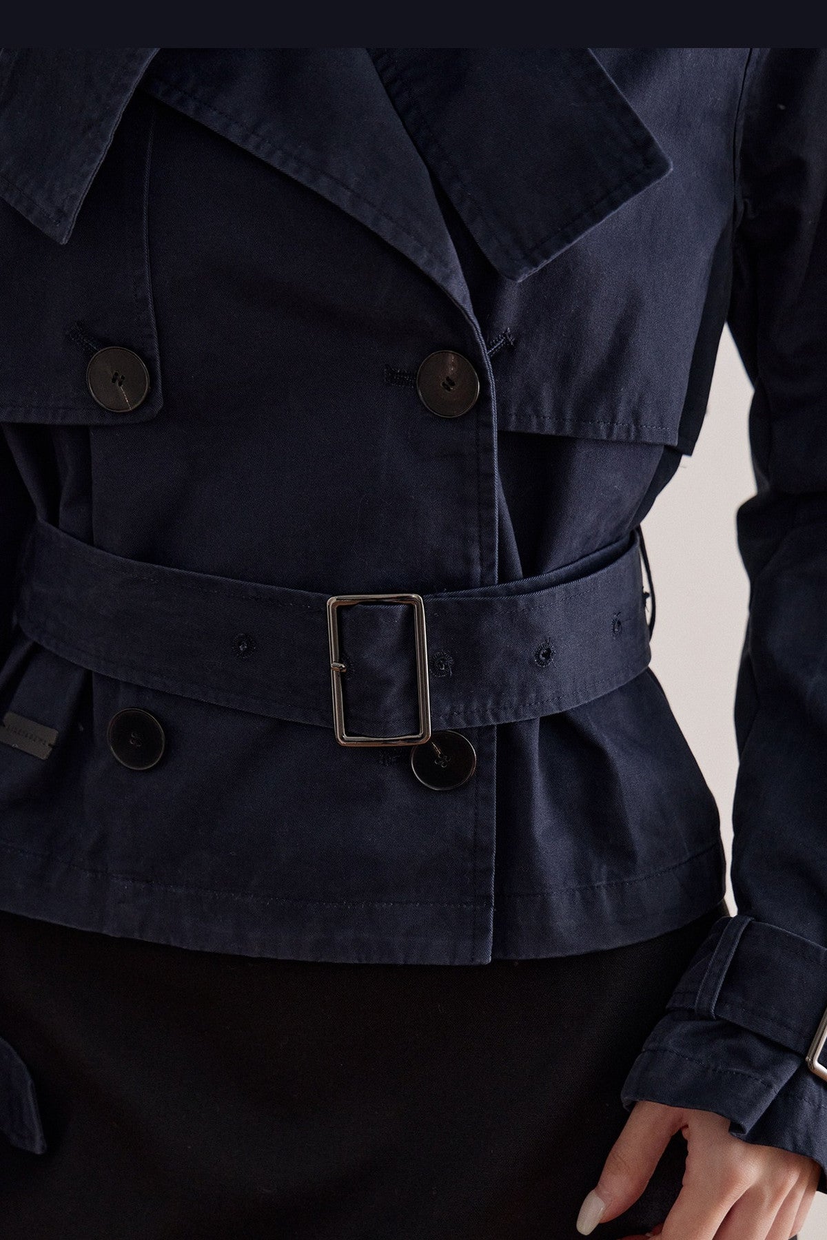 Cotton Double-Breasted Trench Coat