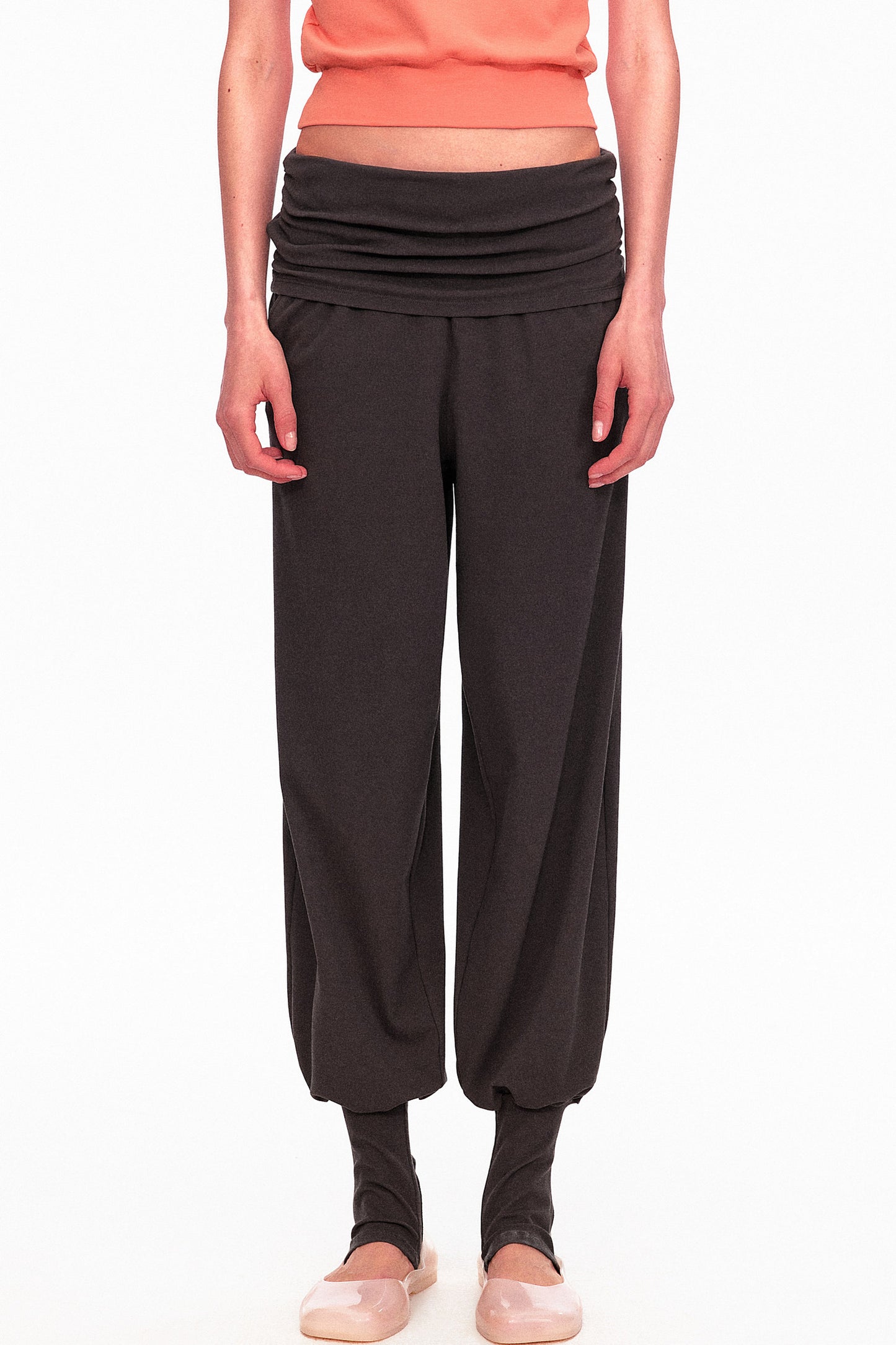 Long-Staple Cotton Knit Stirrup Pants