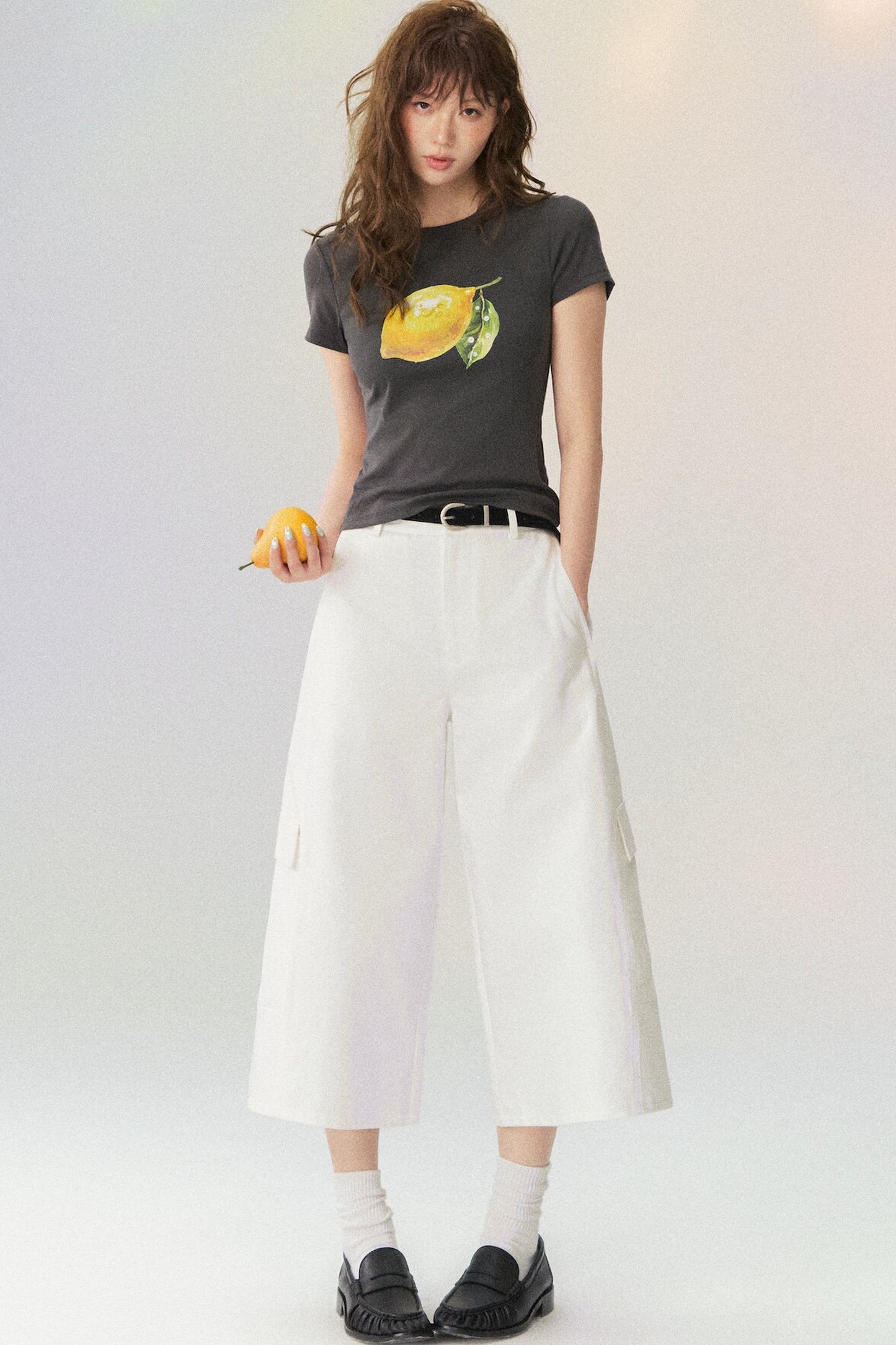 Workwear Casual Denim Cropped Pants